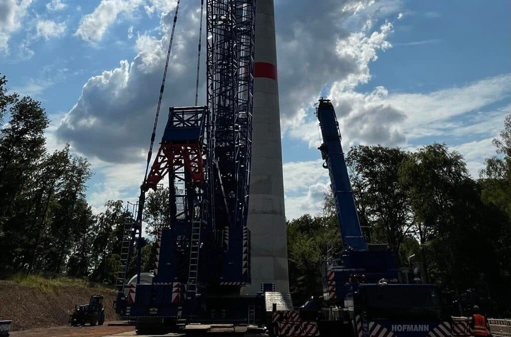 Erstes Windrad im Windpark Saarwellingen erfolgreich errichtet